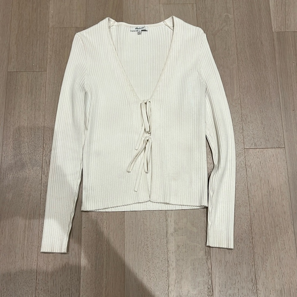 Madewell tie front sweater